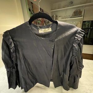 Stella McCartney 100% Silk Bolero Black Jacket